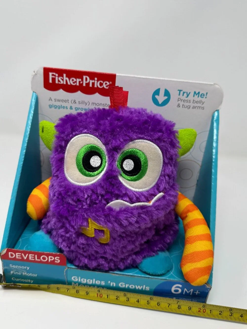 Fisher-Price Giggles ’n Growls Purple Monster Interactive Plush Toy 2016